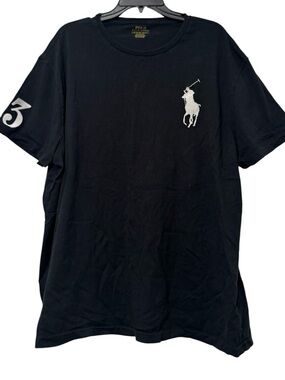 Polo Ralph Lauren Black Short-Sleeve Logo Pony Crewneck T-Shirt